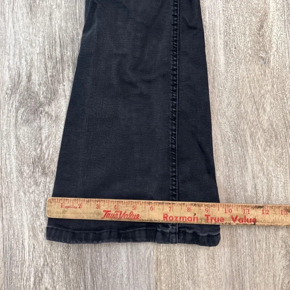 Zara Womens Black High Waisted Flare Bell Bottom Jeans Size 6